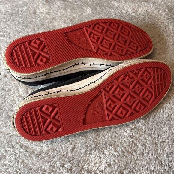 Converse One Star Pro Roses A01579C Black Red Suede Skateboard size 10.5 men's - Picture 7 of 10